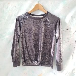 crushed velvet sweater